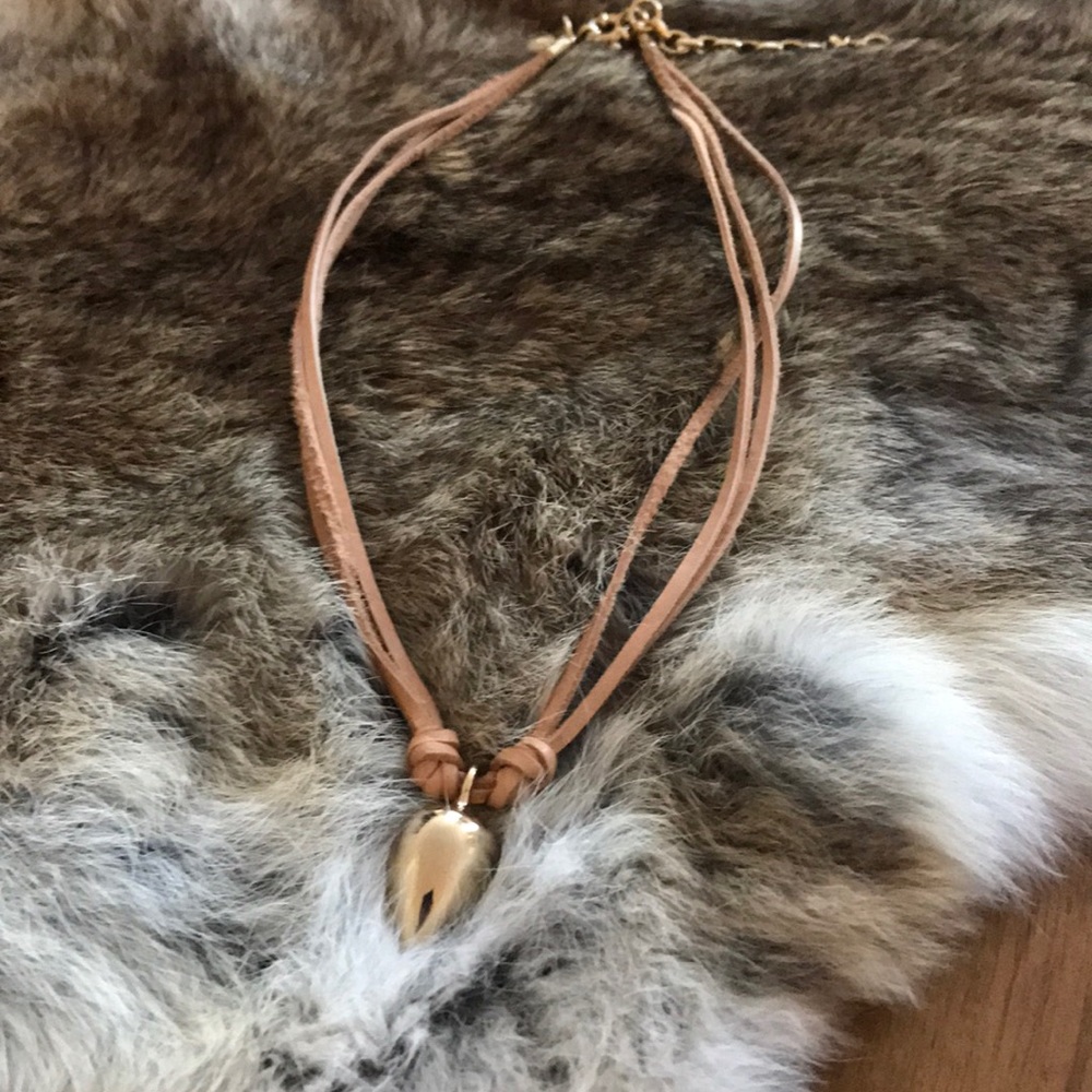 J.Crew Necklace Suede with Medallion